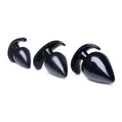 Master Series Lot de 3 plugs Spades Noir
